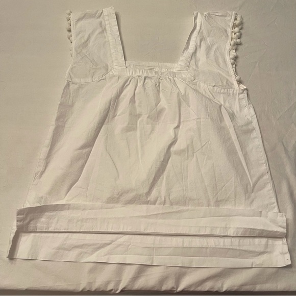 J. Crew Square Neck Cotton Poplin Cap Sleeve Top - Picture 11 of 12